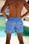 Quick-Drying Patterned Men's Swim Shorts with Pockets-26143 - 3