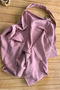 100% Cotton Oeko-Tex Certified Nursing Apron – Breathable Poplin Fabric, Adjustable Strap – Dried Rose - 2
