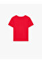 Ataturk Embroidery Detailed Crew Neck Short Sleeve Cotton T-Shirt - 2