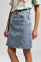 New Kylie Women's 100% Cotton Jean Skirt Blue - 2