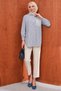 Anthracite Buttoned Striped Shirt with Stone Detail - 4