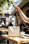 Women's Matte Leather Hologram Text Printed Square Hand and Shoulder Bag - 2