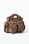 Washed Leather Multi-Pocket Shoulder Bag and Handbag Mink Model: (571-12V) - 3