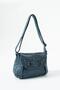 Washed Leather Cross Strap Shoulder Bag Blue Model: (571-13O) - 3