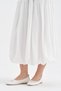 Women's Knitted Top and Woven Fabric Bottom Balloon Design Dress - 6