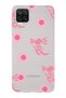 Samsung Galaxy A22 / M22 / M32 Compatible Pink Axolotl Patterned Transparent Phone Case
