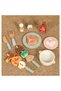 Kids Wooden Kitchen Pretend Play Cooking Set with BBQ Food Accessories for Toddlers - 5