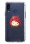 Samsung Galaxy A20S Compatible Strawberry Hello Kitty Patterned Transparent Phone Case