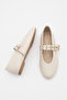 Women's Double-Strapped Troc Casual Ballerinas Bekosa Ecru - 7