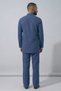 Indigo Blue Wide Fit 100% P Cotton Muslin Men's Hajj and Umrah Set - Regular Collar, Long Sleeves, Anti-Sweat - 5