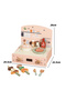 Kids Wooden Kitchen Pretend Play Cooking Set with BBQ Food Accessories for Toddlers - 7