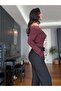 Black Lycra Palazzo Trousers with Elastic Waist - 7