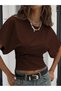 Women's Bat Sleeve Waist Cotton T-Shirt