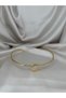 Gold Color Heart Detailed Choker Necklace Minimal Stylish Elegant Women's Necklace - 2