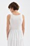Women's Knitted Top and Woven Fabric Bottom Balloon Design Dress - 3