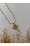 Vintage Steel Necklace with Pink Stone Detail - 2