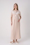 Women's Guipure Lace Detailed Maternity Dressing Gown and Nightgown Set - Breastfeeding Buttoned Cotton Maternity Set - 6