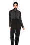 Jumpsuit Sport Lycra Full Covered Hijab Swimsuit 6266 Black - 2