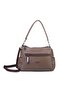 Multi-Compartment Soft and Lightweight Double Strap Shoulder and Crossbody Bag (30X24 cm) Mink Brown - 3
