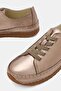 Women's Copper Genuine Natural Leather Sneaker Shoes with Elastic Laces, Size 36-41 - 3