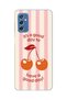 Samsung Galaxy M52 Compatible Cherry Patterned Transparent Phone Case