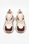 Women's Beige Brown Comfortable Fit Poly Sole Lace-Up Sneaker - 2