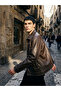 Zra Model Stitched Detailed Buttoned Leather Jacket - Modern & Stylish