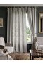 Embroidered Panel Curtain on Linen Beige 9146-02-028-010 - 2