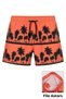 Women's Swim Shorts with Zipper Pockets and Mesh Lining, Quick Dry Premium - Orange - 2