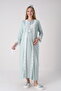 Women's Guipure Lace Detailed Maternity Dressing Gown and Nightgown Set - Breastfeeding Buttoned Cotton Maternity Set - 3