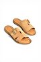 Y944791002 Tan Genuine Leather Suede Women's Slippers - 6