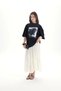 Printed Oversize T-Shirt Women's 100% Cotton Relaxed Style - 5