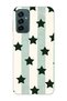 Samsung Galaxy M13 / M23 Compatible Striped Star Pattern Transparent Phone Case
