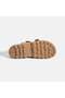 Women's Leather Buckle Wedge Heeled Nubuck Leather Slippers - 4