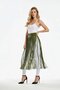 Khaki Skirt Long Tassel Detailed Skirt Faux Leather Skirt High Waist Skirt - Brf1090 - 3