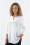 Patterned Button-Front Blouse - 3
