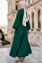Belted Mevlana Dress Emerald Green Hm2105 - 3