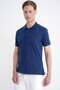 Comfort Fit Ribbed Sleeves 100% Cotton Buttoned Navy Blue Polo Collar T-Shirt Ts 922 - 5