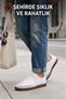 Unisex Style Stylish Comfortable Lightweight Daily Side Stripe Lace-Up Walking Running Sneaker Sports Shoes - 4
