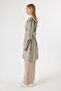6437 - Stylish Comfortable Zippered Baby Collar Belt Tie Detailed Long Tunic Cap - 7
