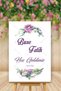 Purple Floral Wedding - Engagement Welcome Board 40X60Cm Mdf