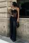 Self-Belted Satin Trousers 0134 - 5