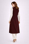 Women's Middle-Aged Patterned Comfortable Fit Flounce Stone Embroidered Combed Cotton Mother Long Vest 4323 - 6