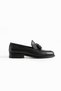 Corcik Black Leather Tasseled Loafer Shoes – Classic & Stylish Design - 2