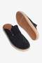 Genuine Leather Summer Men's Suede Closed-Front Jute Sole Black Espadrille Slippers -Mssr3416-S - 3