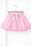 Girl's Tutu Skirt Pink Layered Tulle with Bow Detail