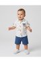 Dar Kalip! Boy's Linen Shirt Summer Set, 2-3-4-5 Years Old, 2-Piece Set with Linen Shirt and Shorts
