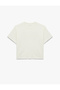 Cotton Short Sleeve Crew Neck Heart Sequin Ataturk T-Shirt - 5