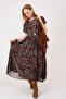 Authentic Women's Ethnic Pattern Asymmetric Short Sleeve Mother Dress - 2