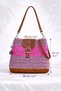 Rose Stripe Handmade Women's Shoulder Bag – Vintage Edition - 4